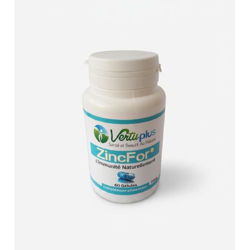 Zinc pour Soutien Immunitaire Naturel, 60 Gélules