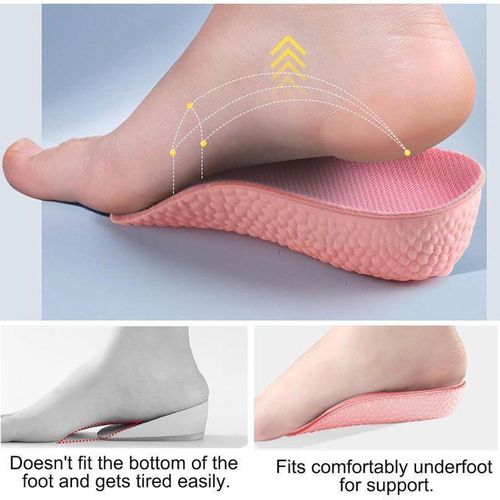 Semelles Rehausseur Invisibles 2,5 cm – Amorti, Soutien du Talon et Confort Quotidien