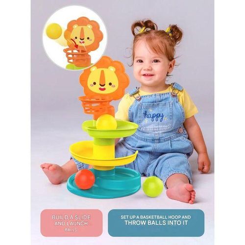 Tour Balles ducative 5 Pices avec lment lgant en Forme du lion