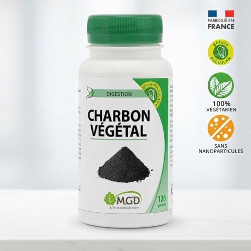 Charbon Végétal Digestion – Gélules de Pullulane (120 Gélules)