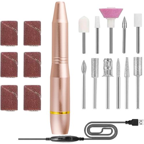 Ponceuse à ongles électrique portable, Kit de manucure et pédicure