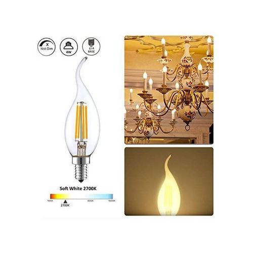 6 Ampoule LED Flamme E14 – jaune Chaud , luster, lamp suspendu