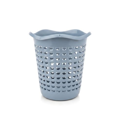 Corbeille - Plastique Perforé - Poubelle de Bureau - Bleu Clair