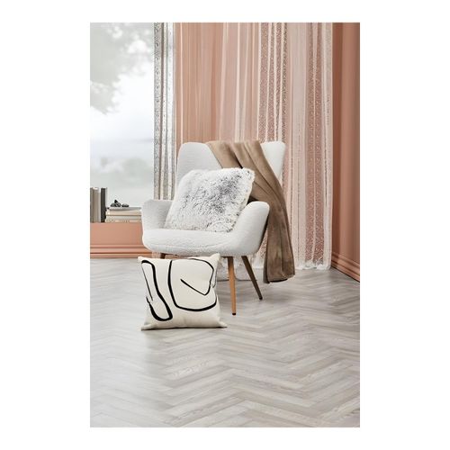 Coussin Décoratif 50x50cm Blanc/Gris Doux Salon ou Chambre