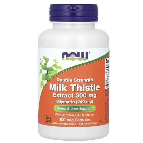Milk Thistle - Silymarin 240mg - Extrait de chardon Marie 300 mg - Soutient la fonction hépatique - 100 veg capsules