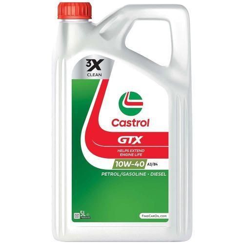 Huile Moteur Semi-Synthétique Essence & Diesel – Protection Anti-Boues,Castrol GTX 10W-40 A3/B4 5L