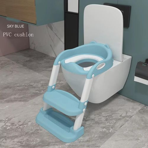 Chaise de toilette pour enfants Réducteur de Toilette avec escabeau-échelle de toilette pliante antidérapante
