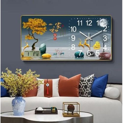 Horloge Murale Décorative LED avec Affichage Température