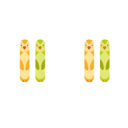 Lot de 2 Lettres Décoratives - Bois Peint Forme Pingouin - Apprentissage Alphabet & Décoration Enfant - Multicolore