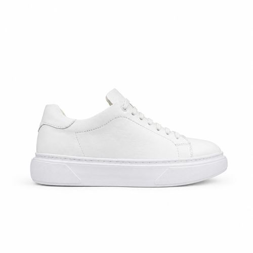 Basket homme blanc 100% CUIR