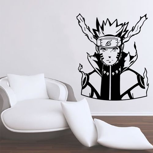 Autocollant Naruto Naruto Uzumaki Bijuu Stickers Manga Décoration stick vinyle Déco Noir MA 100087