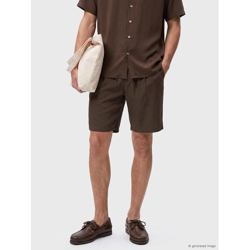 Shorts Homme en Gabardine Coupe Régulière
