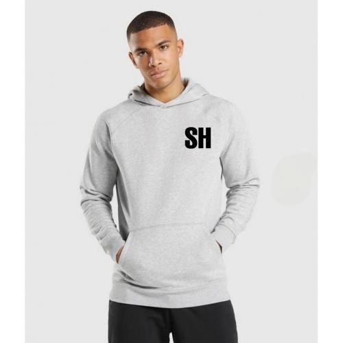 SWEAT A CAPUCHE/HODDIE GRIS SH BRAND UNISEX ORIGINAL MEILLEURE QUALITE