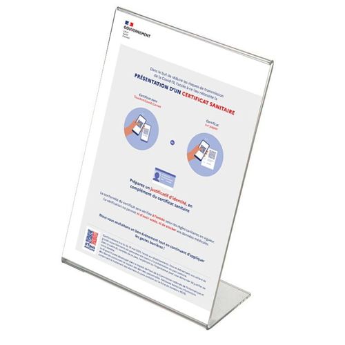 Cadre daffichage en plastique plexiglass transparent A6 4R