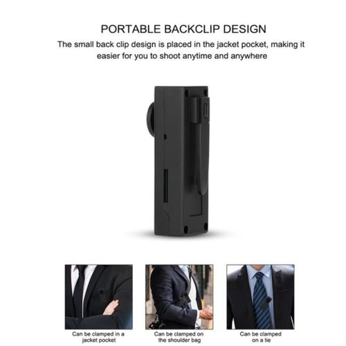 Mini Caméra Bouton de chemise 4K WIFI & Détection de mouvement Vision Nocturne