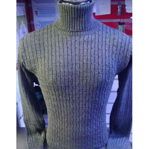 Cachemire pull hommes nouvelle mode col roulé mince gris