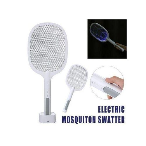 Raquette anti moustiques électrique, tueur de moustiques tapette à mouches des fruits