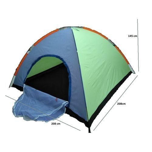 LA TENTE DE CAMPING 4 PERSONNES Multicouleurs 208x208x145 cm
