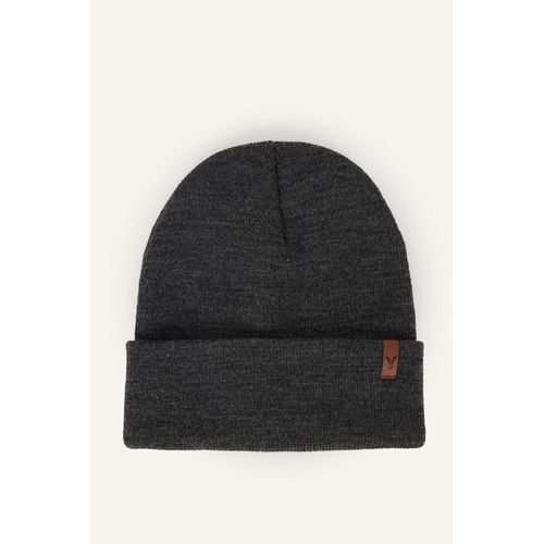 Bonnet en tricot tissé avec étiquette pour homme