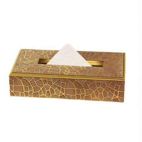 Boîte à Tissus Design Or Antique
