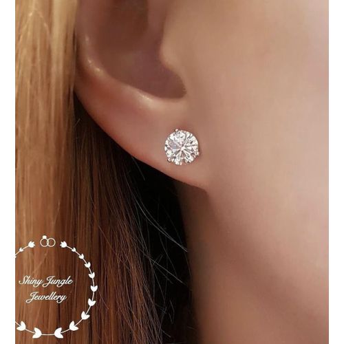 Boucles d'oreilles minimaliste piercing romantique chic femme cadeau cristal earrings