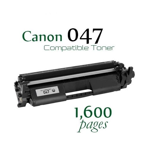 Toner 047 noir Compatible avec les imprimantes Canon i-Sensys LBP112, LBP113w, MF112, MF113w - 1600 Pages