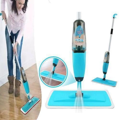 مكنسة و ممسحة أرضية مع بخاخ صحي من الألومنيوم لتنظيف الأرضيات