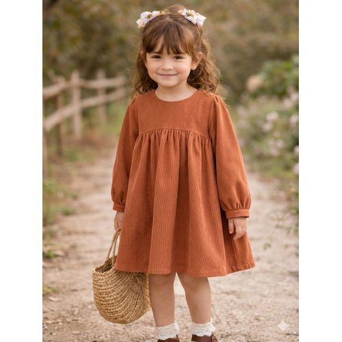 Robe Fille lgante marron Doux et Chic pour Petites Princesses