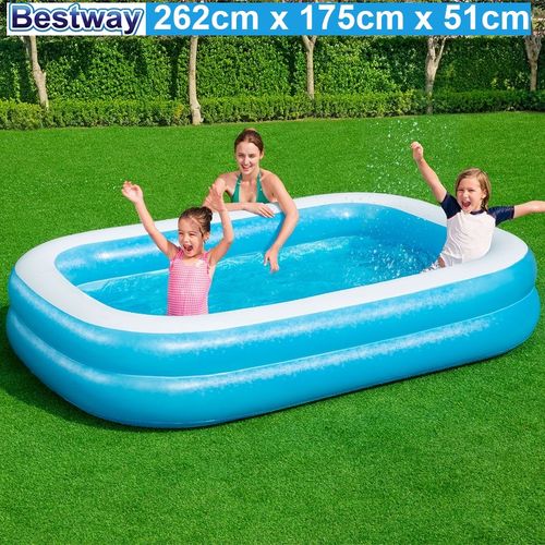 Grande Piscine familiale Gonflable 2,62m X 1,75m X 51cm