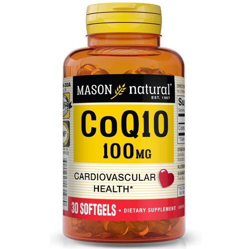 Co Q10 100 mg - Healthy Heart and Cellular Energy Production Supports Cardiovascular Health 30 Softgels