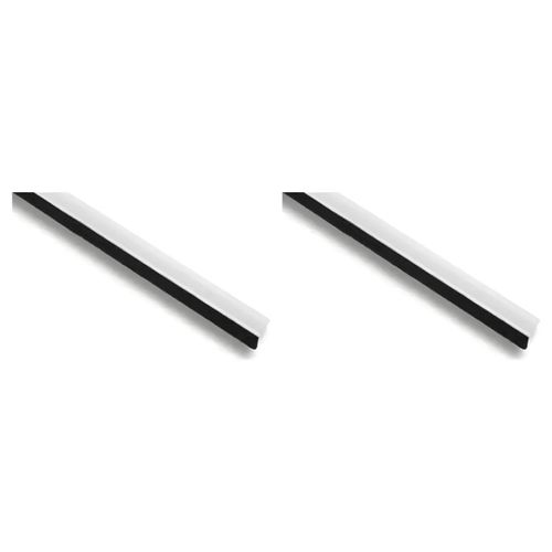 Lot de 2 - Bas De Porte Adhésif à Brosse Blanc 100 Cm - Protection Contre Courants d'Air et Poussière