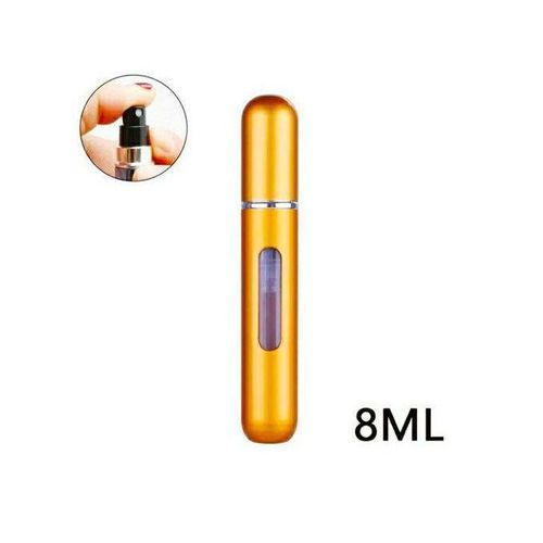 Mini Flacon de Parfum, Vaporisateur, Atomiseur de Parfum Portable Rechargeable, Étui de Pompe À Parfum, Récipient de liquide pour cosmétiques, Minibouteille vide d'alcool avec pompe de parfum en Spray, pour voyages, Déplacements et Fêtes 8ML