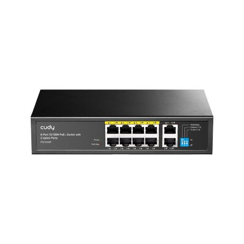 FS1010P - Switch 8-Port 10/100M PoE+ avec 2 Ports Uplink (120W / Watchdog)