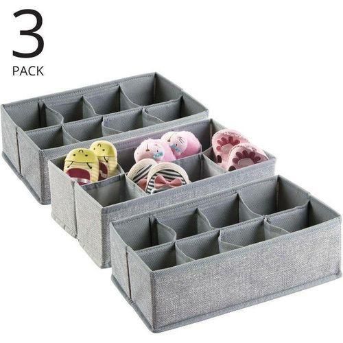 Lot de 2 Organisateurs de placard et tiroir pour chambre de bébé - Boite pour chaussettes et sous vêtements