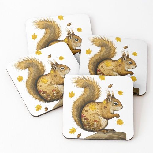 4 Dessous de Verre Bosquet dautomne sous tasse unique