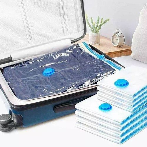 Sacs de Rangement Sous Vide avec Pompe Manuelle - Packs de Sacs de Stockage Aspirateur pour Vêtements, Couettes et Literie - Gain de Place 80%