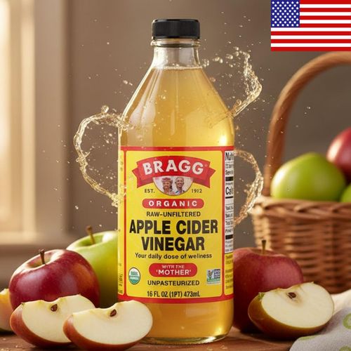Organic Apple Cider Vinegar (Vinaigre de cidre de pomme) with The 'Mother', Raw-Unfiltered, 473 ml