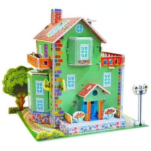 Maquette 3D puzzle en mousse d'une maison de poupée