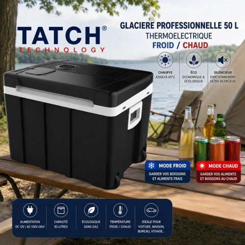 Glacière 50 L Thermoélectrique Professionnelle Froid & Chaud 12V / 100-240V, CBP-50L