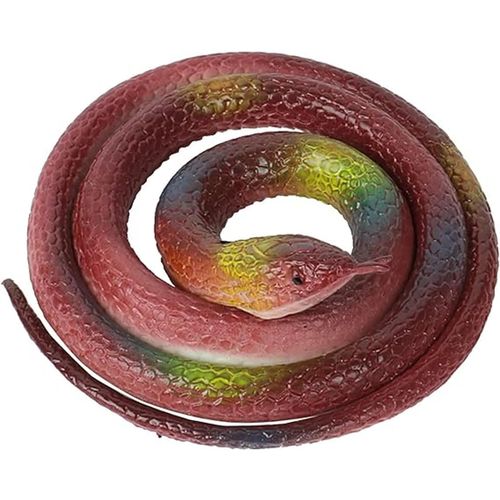 Serpent fantaisie en caoutchouc pour plaisanteries décoratives (coleur aleatoire)