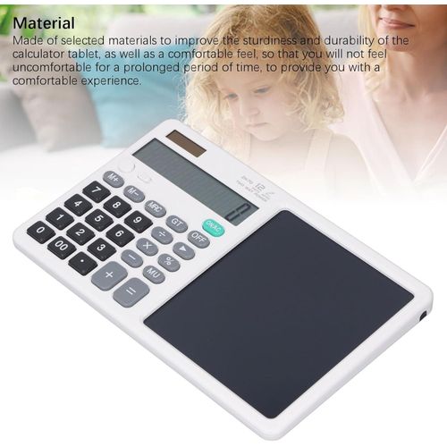 Calculatrice Électronique Professionnelle avec Écran LCD Grand Format et Carnet Numérique Réutilisable