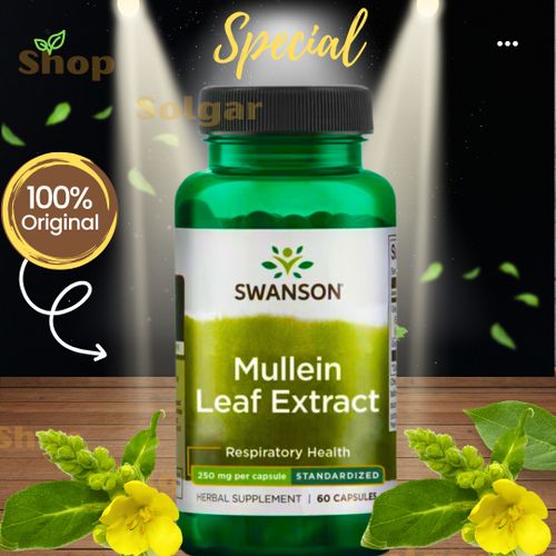 Mullein Leaf Extract, 250 mg, Extrait de feuille de molène, 60 Capsules