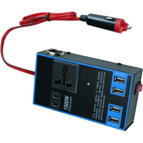 محول طاقة للسيارة، متوافق مع سيارات صغيرة وشاحنات، إخراج مستقر، وظيفة شحن سريعة، مصمم للأجهزة الإلكترونية