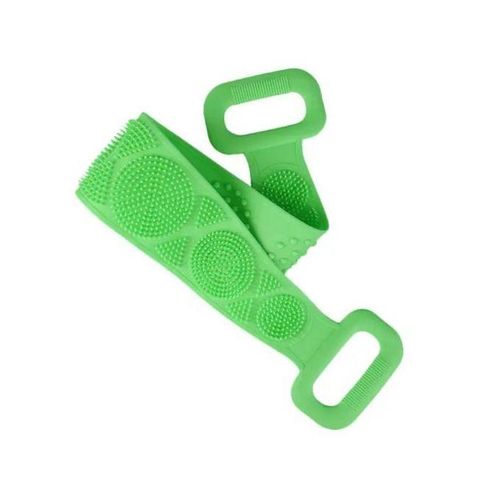 Scrubber arrière en silicone long, Nettoyant pour le dos, Brosse de douche pour corps vert