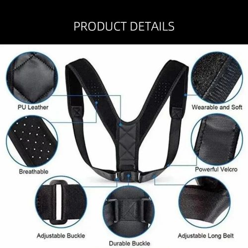 Correcteur de Posture Respirant pour Dos et Épaules Ceinture de Soutien Lombaire Réglable Unisexe pour Améliorer l'Assise