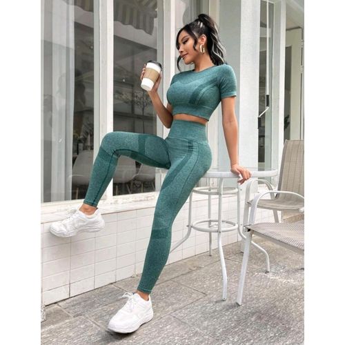 Ensemble de sport sans couture élasticité élevé