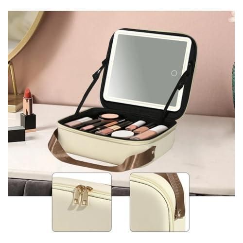 Mallette de Maquillage avec Miroir LED Intégré