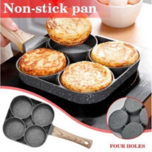 Poêle à Pancakes 4 Compartiments – Antiadhésive, Cuisson Rapide et Uniforme