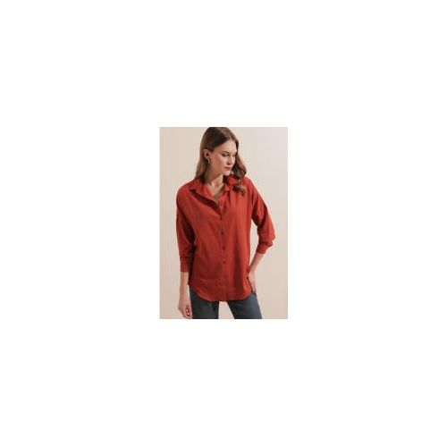 3900 Oversize Long Basic Shirt - Tile