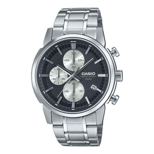MTP-E510D-1A2V - Montre homme au style affirmé – D. 42 mm, cadran Noir/blanc et fonctionnalités complètes : chrono + date -
